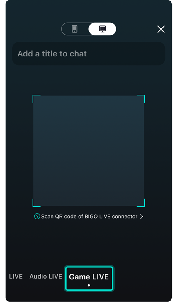 Choose game live broadcast