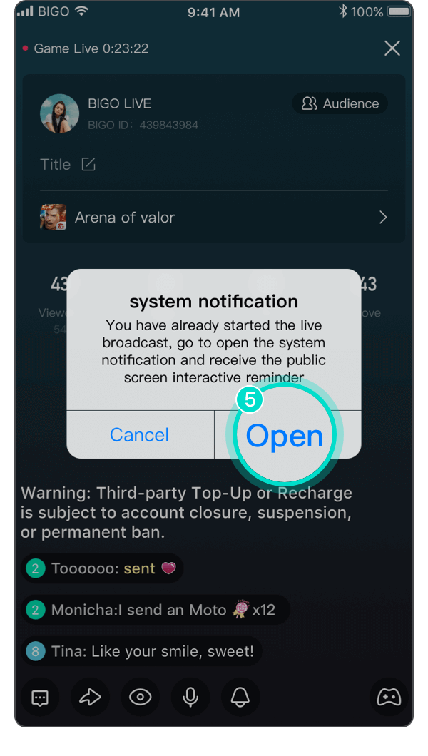 5. Click to start to gain more interaction!