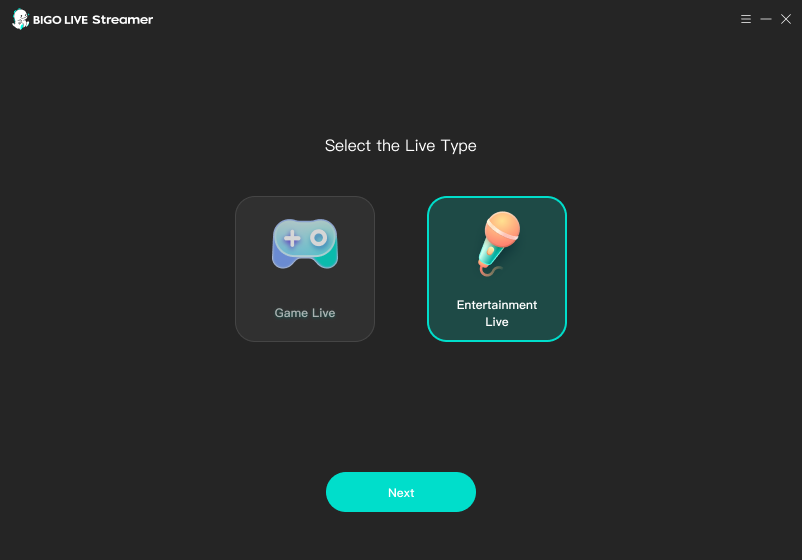 Select the Live Type
